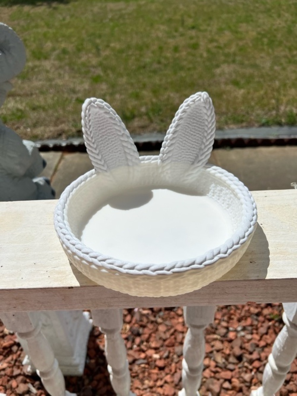 Bunny Ear Tray White | Easter Coffee Tray | Cute Spring Decor